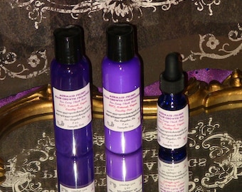 Sample Size Mermaid Secret Long Thick Hair Shampoo and Conditioner and Hair Growth Oil