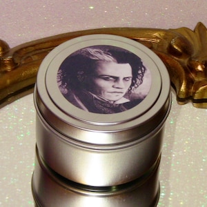 Sweeney Todd Johnny Depp Soy Candle Halloween Valentine&#39;s Day Gift for Boyfriend Horror Vintage Retro