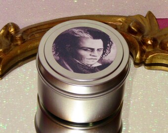 Sweeney Todd Johnny Depp Soy Candle Halloween Valentine&#39;s Day Gift for Boyfriend Horror Vintage Retro
