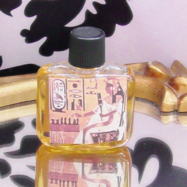 Hathor Goddess of Love Egyptian Perfume Oil All Natural Vegan with Essential Oils Christmas Gift Turquoise Vintage