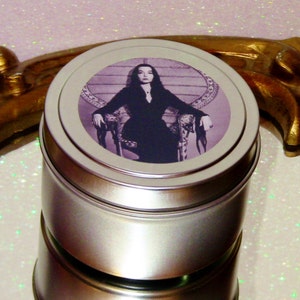 Morticia Addams Soy Candle Halloween Decor Haunted House Spooky Candles Chocolate Fragrance Valentine&#39;s Day Gift