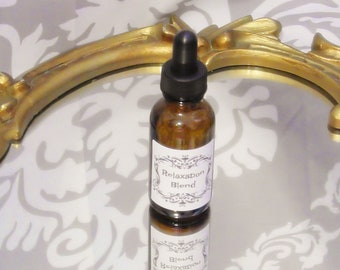 Relaxation Blend Essential Oil in Amber Glass Dropper Bottle 1 ounce or half ounce Aromatherapy Meditation Gift Christmas Birthday