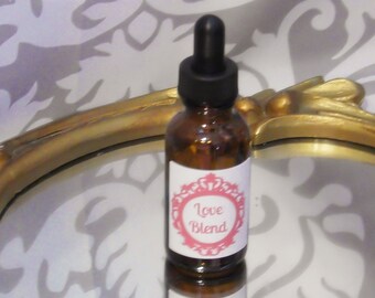 Love Blend Essential Oil in Amber Glass Dropper Bottle 1 ounce or half ounce Aromatherapy Girlfriend Gift Christmas Birthday