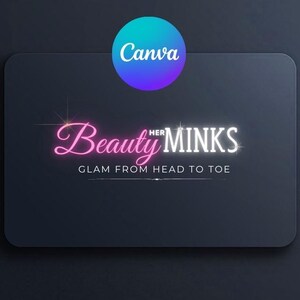 DIY logo design, logo template, eyelash logo, hair logo, DIY beauty logo, MUA makeup logo, nail logo, braid logo, pre-designed custom logo.