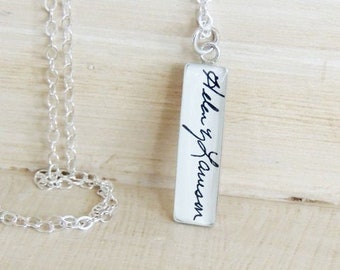 Custom Handwriting Necklace, Actual Handwriting Jewelry, Personalized Signature Memorial Gift, In Loving Memory Keepsake