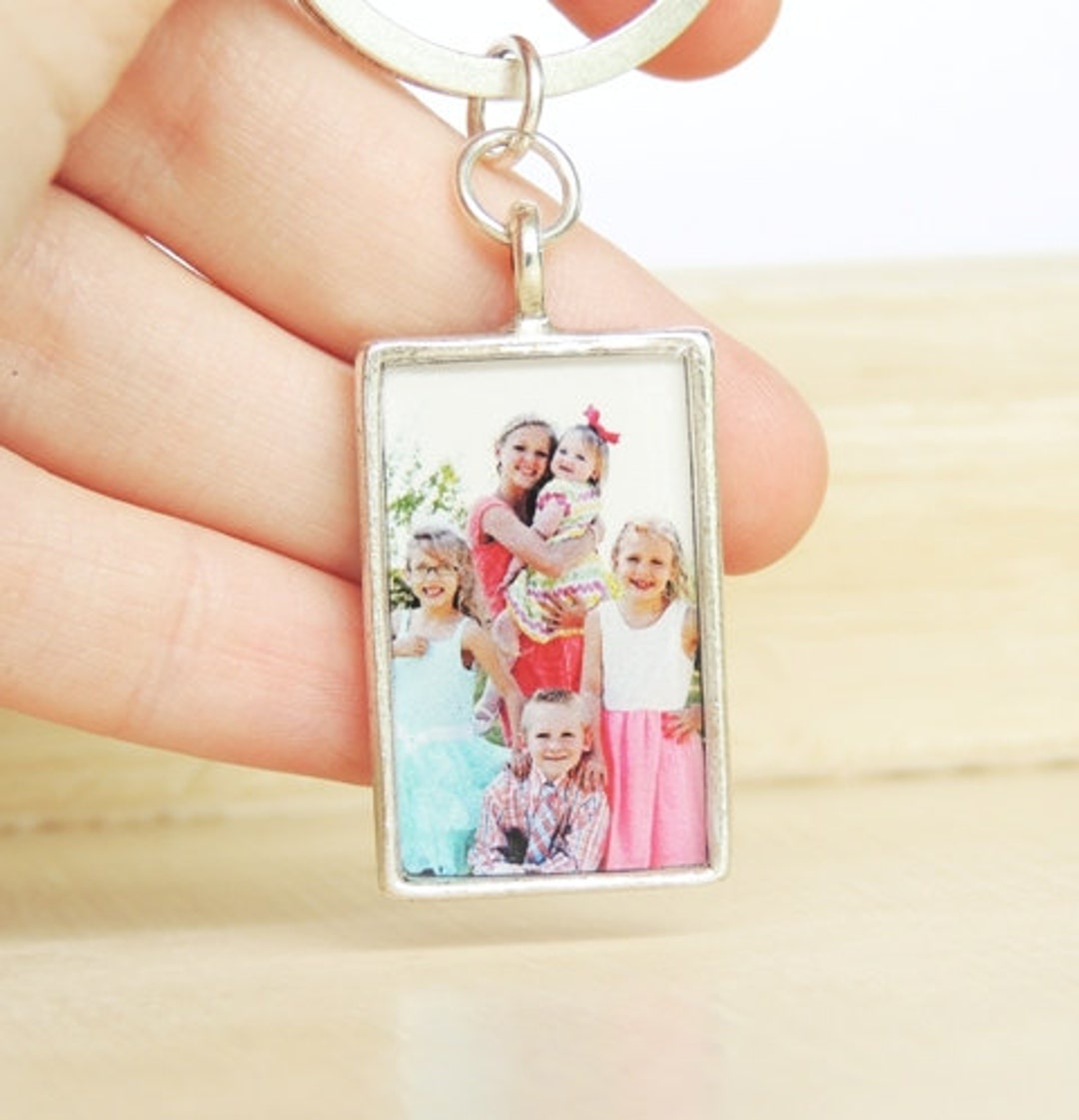 Personalized Photo Keychain, Custom Keychain With Photo, Photo Keepsake ...