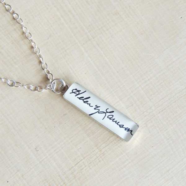 Personalized Handwriting Necklace | Personalized Signature Necklace | Signature Necklace Sterling Silver | Custom Necklace | Womens Necklace
