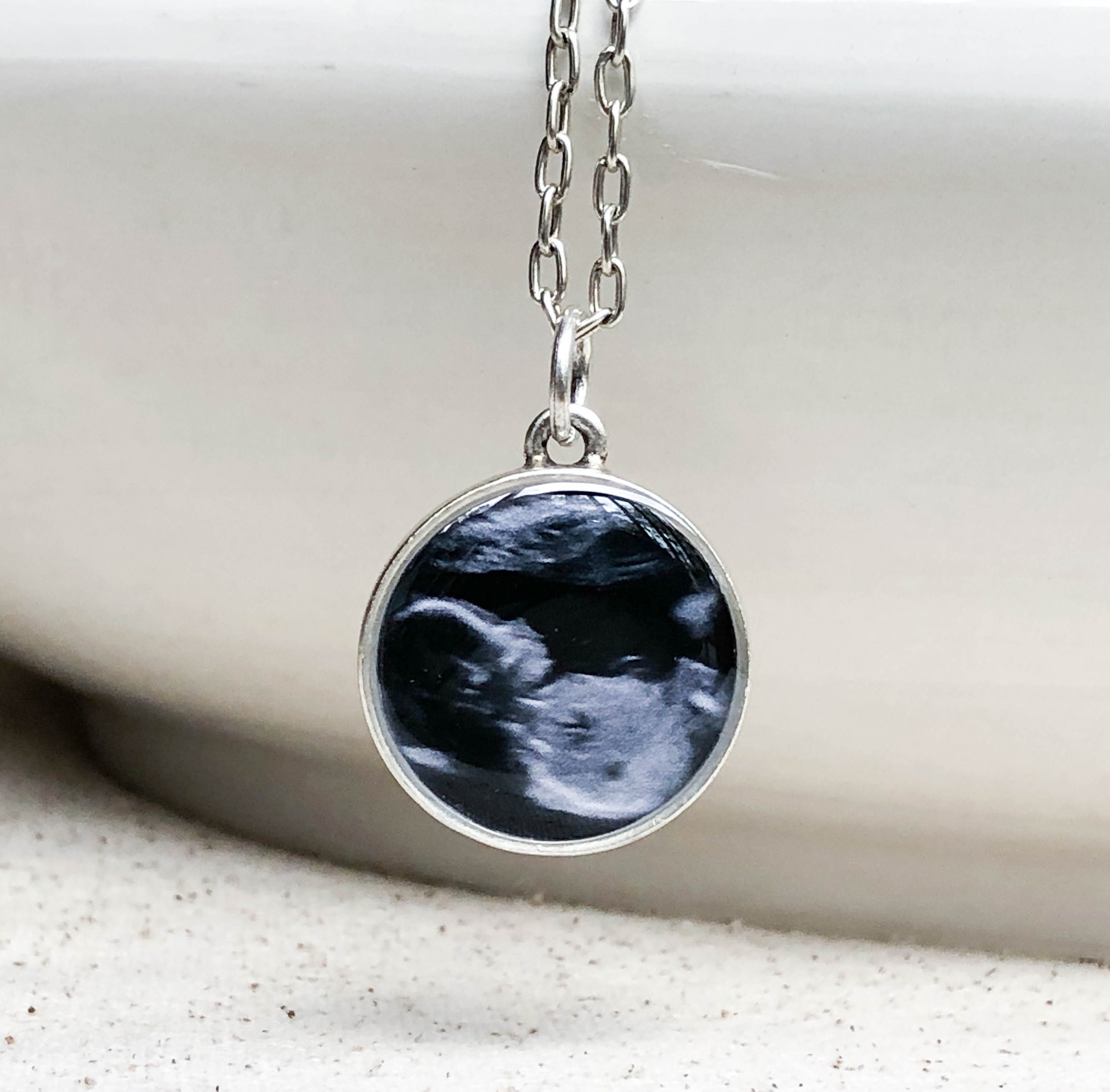 Ultrasound Necklace Sonogram Necklace Mom Necklace Photo Baby Announc…