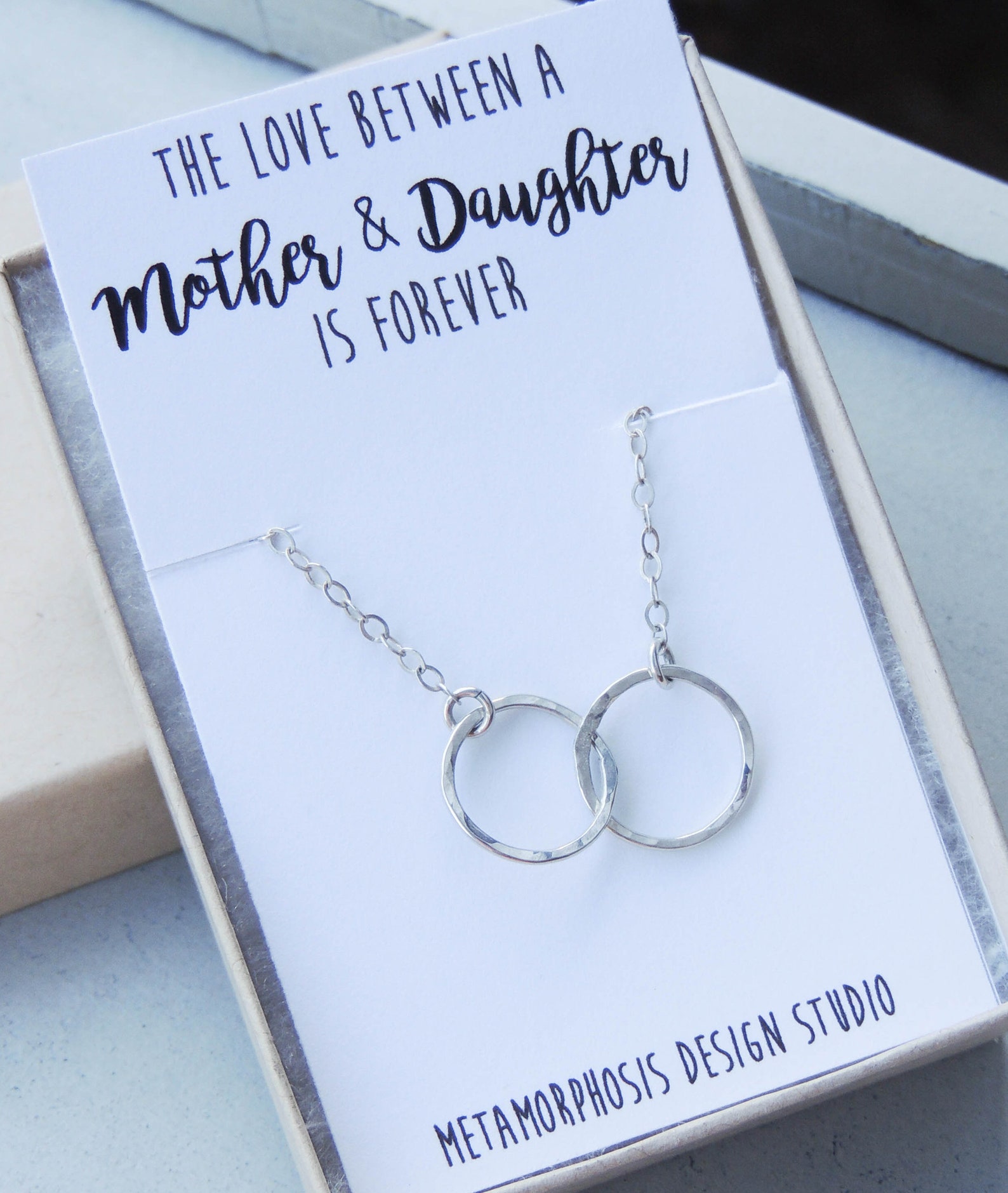 Mother Daughter Necklace Set Mothers Day Gift Mom Necklace Etsy