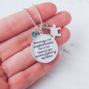 Inspirational Autism Necklace For Mom, Puzzle Piece Necklace, Encouragement Gift, Autism Awareness, Mothers Day Gift, Autism Mom Gifts image 1