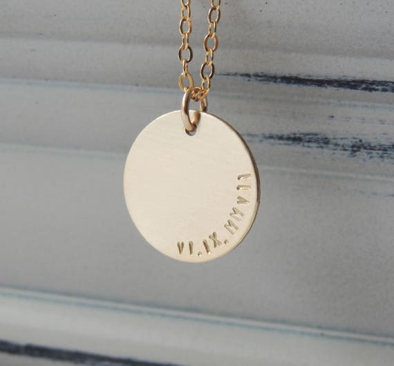 custom roman numeral necklace