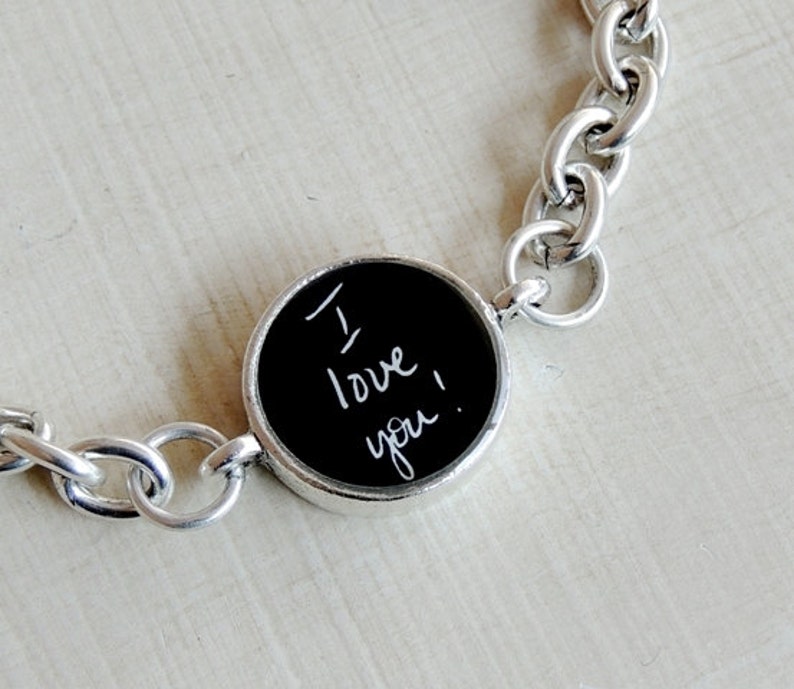 Remembrance Jewelry Sympathy Gift Memorial Bracelet Custom Handwriting Bracelet Signature Bracelet Actual Handwriting Jewelry