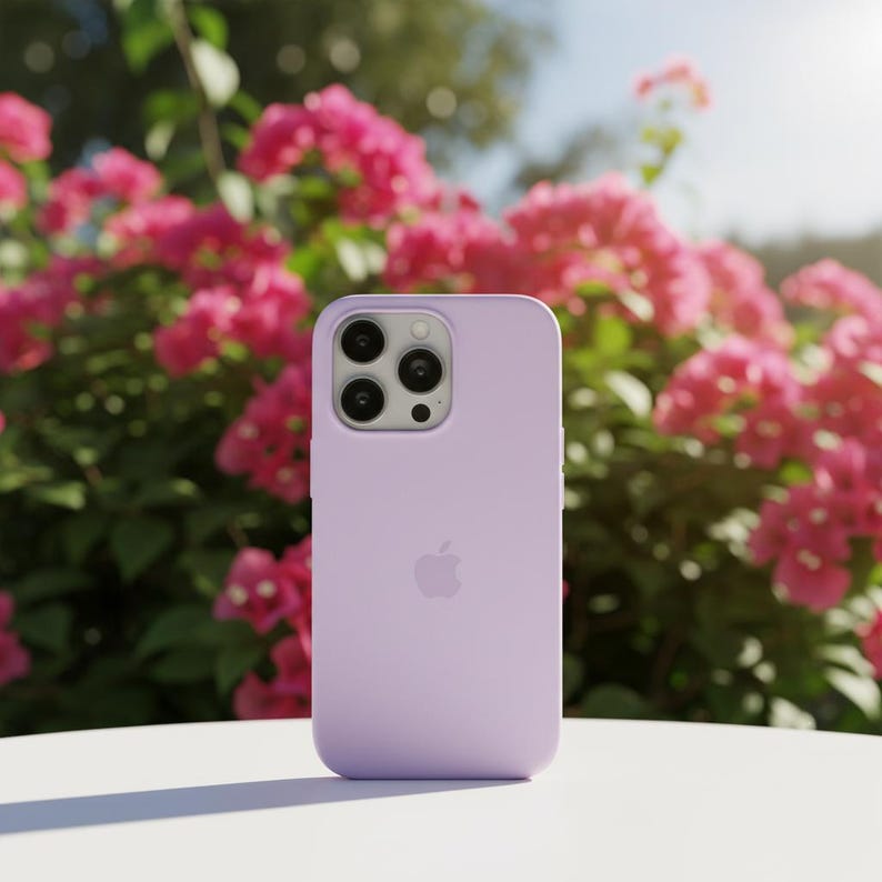 Minimalist Silicone Phone Case for iPhone 11–17 Series New Purple