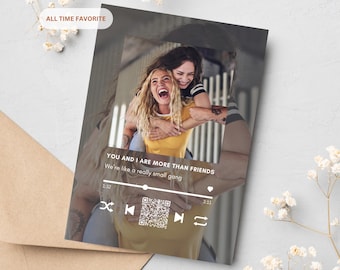 Personalized card with a custom song or video | Interactive card with a QR code | Card with music | A truly special gift