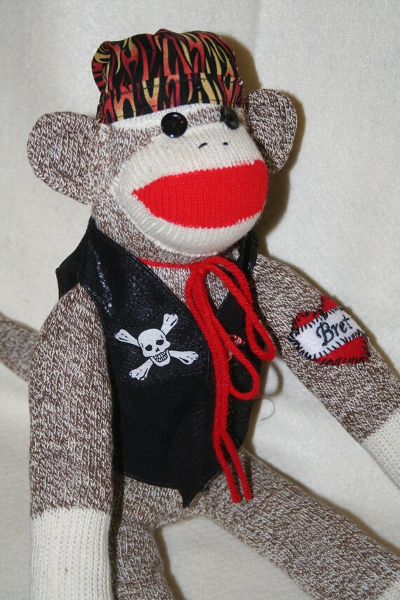 Biker sock monkey