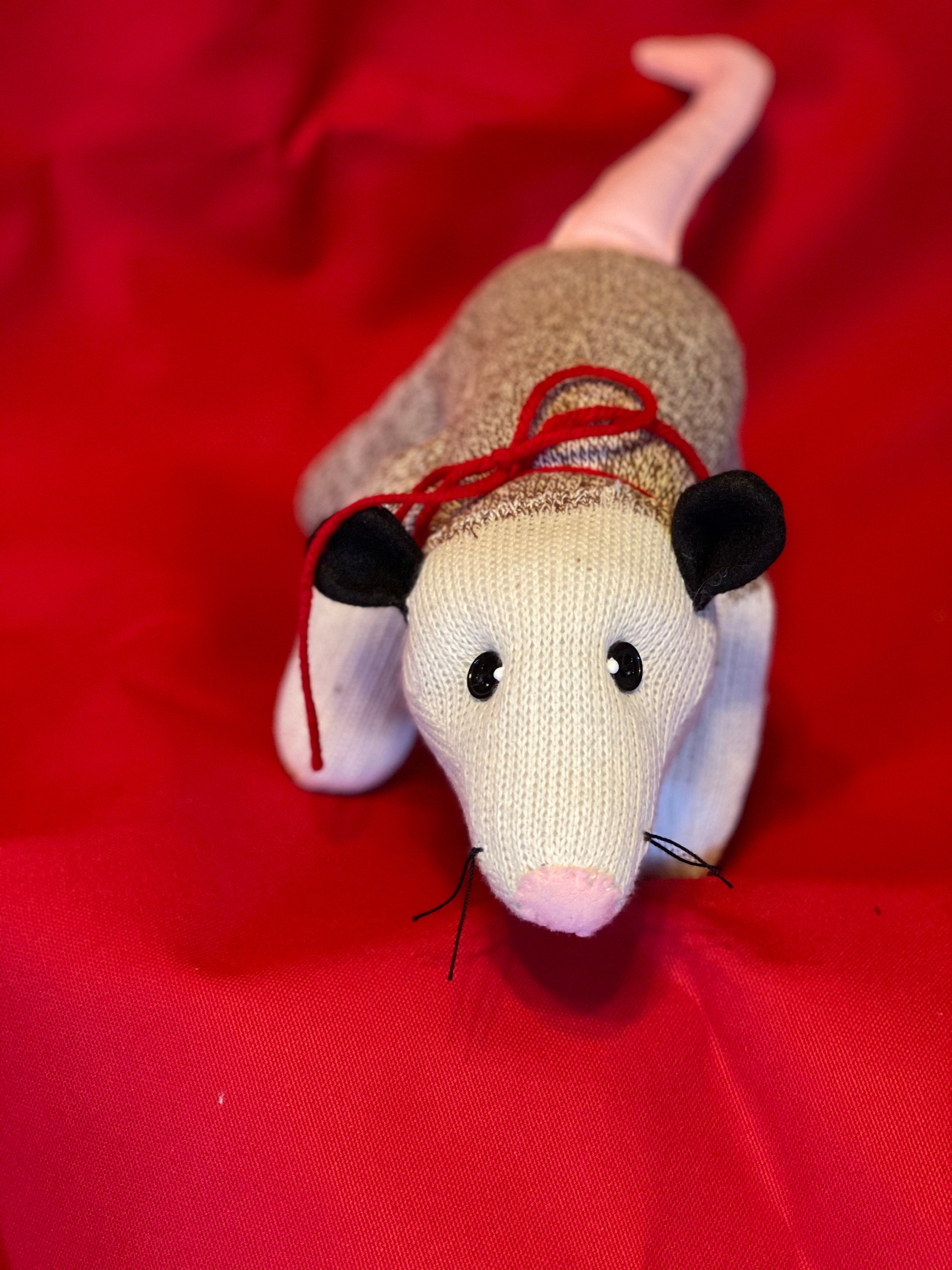 Handcrafted Sock Monkey Opossum