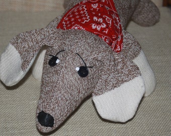 Handcrafted Sock Monkey Dachshund Puppy Dog several colors