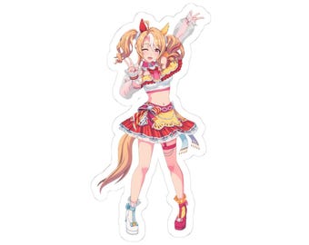 Fusaichi Pandora Anime Car Decal | Horse Girl Laptop Sticker (Vinyl Peeker)