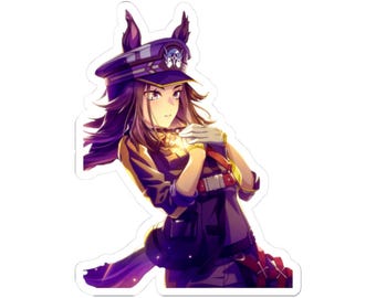 Fenomeno Umamusume Anime Sticker | Car Window Peeker, Laptop Decal (Glossy Vinyl)