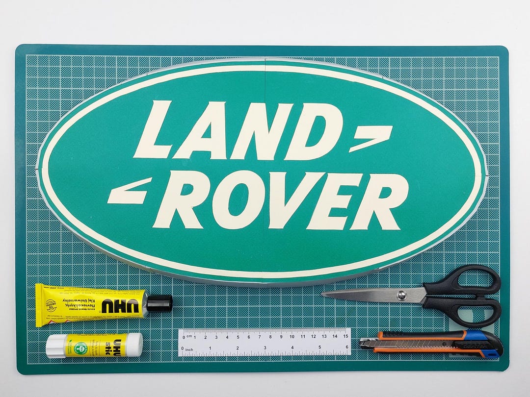Land Rover 3D Logo Paper Model, DIY Wall Decor, Origami (PDF Pattern ...
