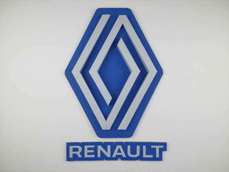 Paper Model 3D New Logo Renault, DIY Wall Decor, Origami (PDF Pattern ...
