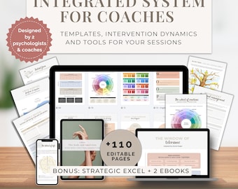 All-in-One System for Coaches | Client Management, Session Sheets, Coaching Tools, Psychology, Therapy | Lead Magnet Ebooks | Editable Kit