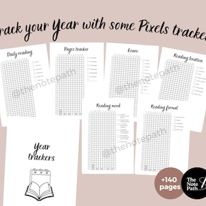 Utskrivbar läsdagbok Mega Bundle | Månatlig läslogg och statistik A4 A5 | Läsutmaningsspårare | BookTok-dagbok | Direktnedladdning bild 6