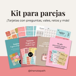 Kit para parejas | 250+ Preguntas profundas + Juegos de Conexión | Juegos Parejas | Tarjetas, Vales, Retos | Regalo San Valentín digital