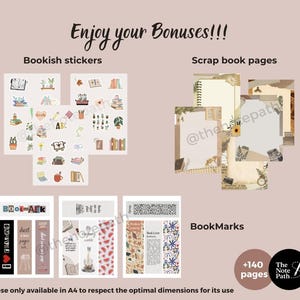 Utskrivbar läsdagbok Mega Bundle | Månatlig läslogg och statistik A4 A5 | Läsutmaningsspårare | BookTok-dagbok | Direktnedladdning bild 17