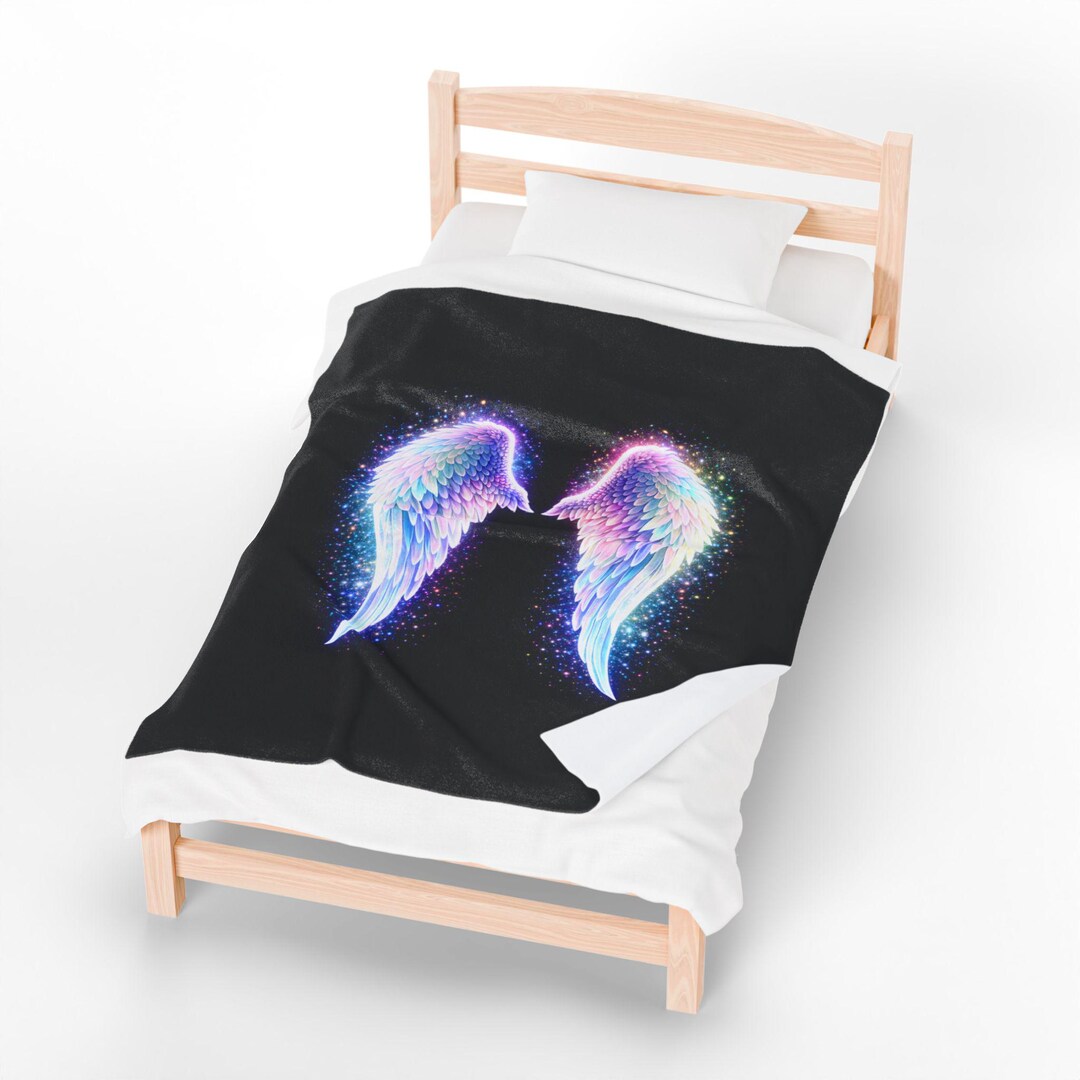Invisible Illness Aura Angel Wings Opal Blanket | Colorful Aura Design ...