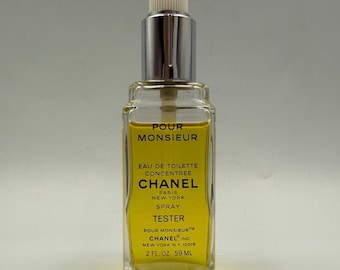 CHANEL for MEN COLOGNE, Vintage 4 Ounce Bottle, 80% Full, Classic