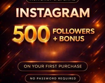 500 Instagram Followers | Non-Drop, Lifetime Service (No Password Required)