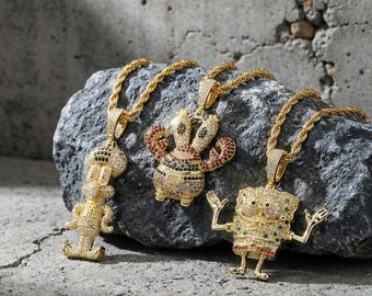 Anime character pendant, men's hip-hop necklace, jewelry accessory