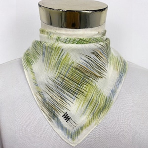 Issey Miyake IM Design Studio Handkerchief – Abstract Scribble Cotton Bandana (19x18)
