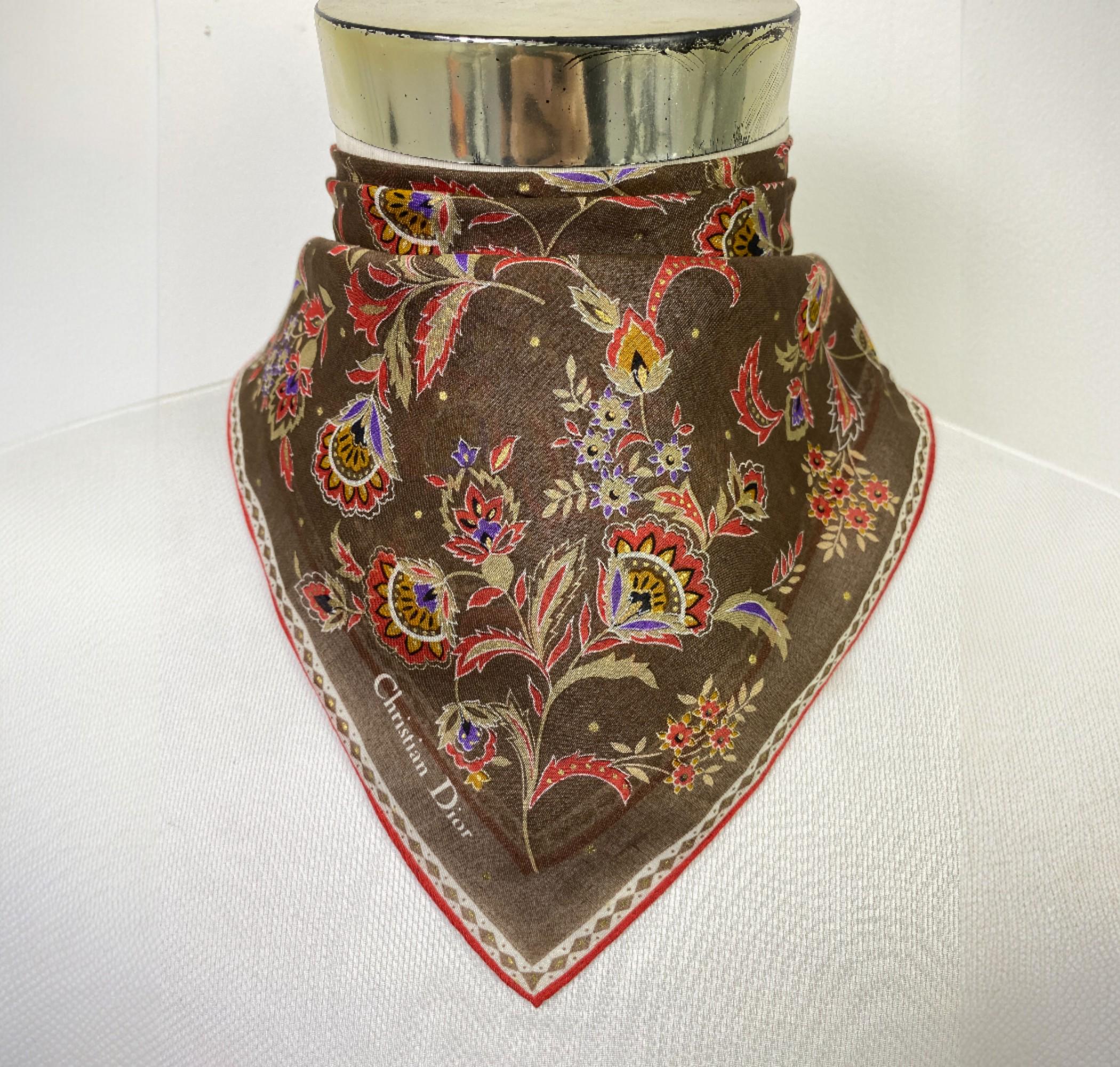 Vintage French Designer Cotton Scarves - Etsy
