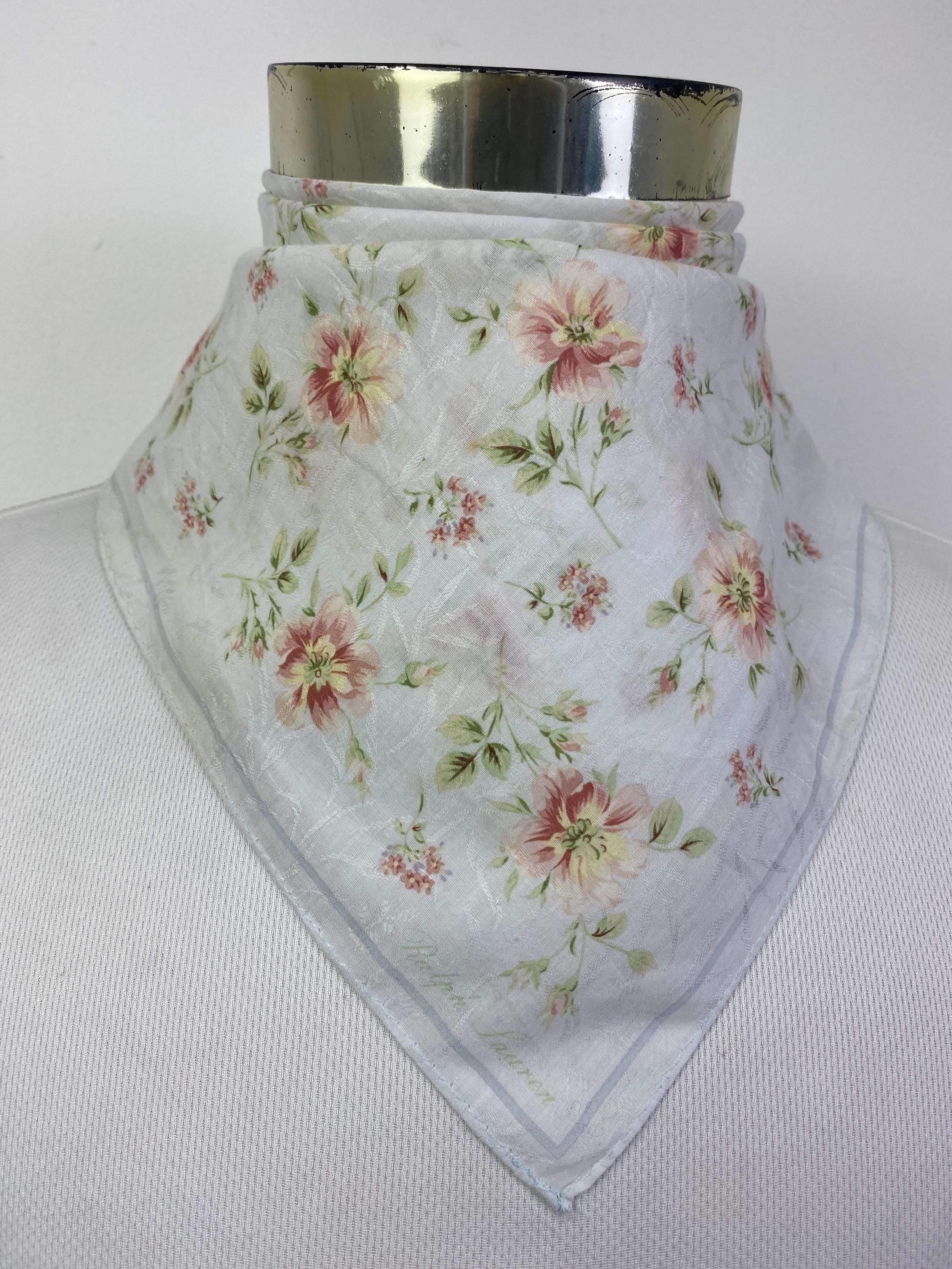 Vintage Ralph Lauren Neckerchief Flower Scarf Neckwear Accessories