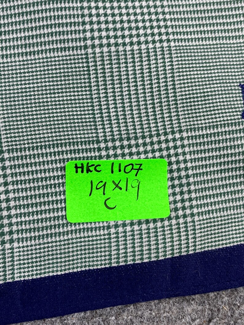 Vintage Polo Ralph Lauren Handkerchief Bandana Plaid Glen Check Green ...