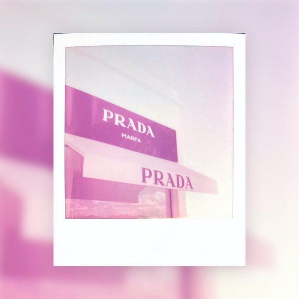 Authentic Polaroid Picture of Prada Marfa, Original Photograph, West Texas Wall Art, Gift for Fashion Lover