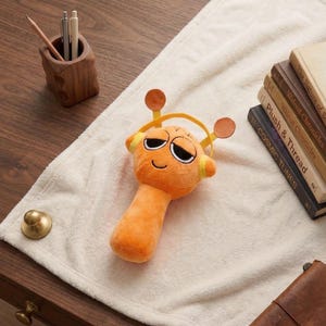 Sprunki Oren Plush Toy Soft Stuffed Orange Figure With Headphones Incredibox Mod Horror Game Character Indie Gamer Gift Room Decor