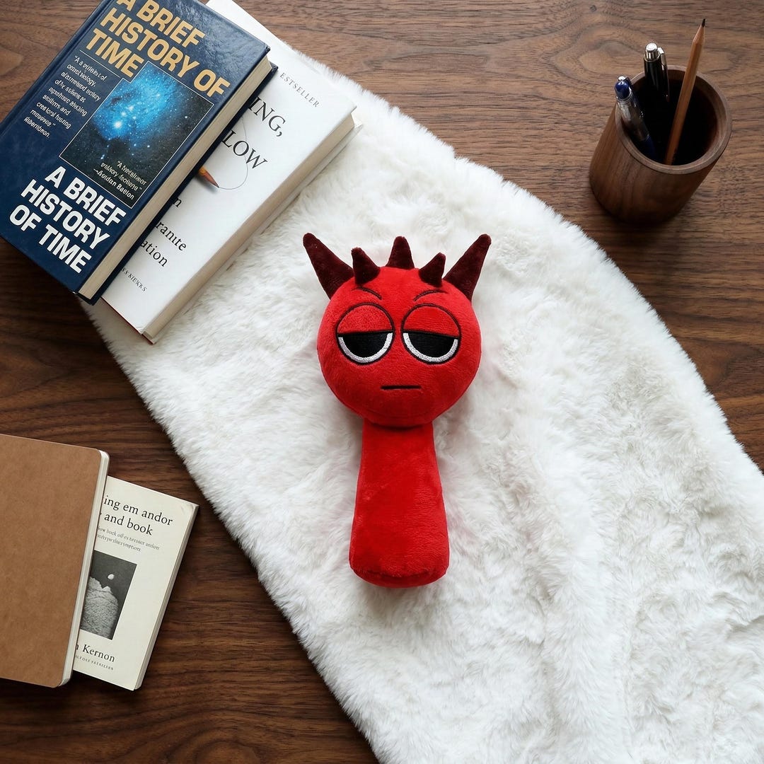 Sprunki Raddy Toy Sprunki Plush Raddy Red Demon Soft Stuffed Animal, Incredibox Sprunki ...