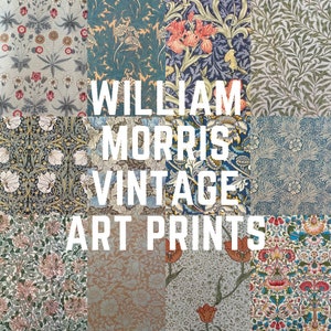 vintage William Morris Art Print Digital Download Art Paper for Aesthetic Journal Junk Journal Art Journal Printable Paper Scrapbook PDF