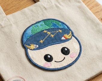 RISE Artemis II Embroidered Patch, Moon Joy Embroidered Patch, NASA Moon Exploration Badge, Astronaut Patch Cute Handmade Planet Gift