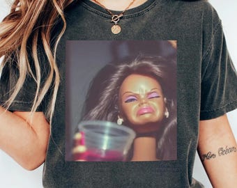 Doll Face Meme Shirt Short Sleeve Tee Trendy, Weird Shirt, Christmas Gift, house plant Shirt Graphic Summer Fun Unique Doll Shirt