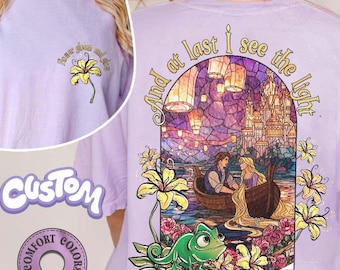 Retro Vintage Disney Tangled Rapunzel 2 Sides Shirt, Princess Rapunzel T-shirt, Princess Rapunzel Flynn Rider, Disney Family Trip Tee
