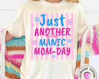 Preppy Mother's Day Shirt, Funny Mom Shirt, Motherhood Humor Shirt, Retro Pink Stripe Mom Life Shirt, Trendy Mother's Day Gift Shirt