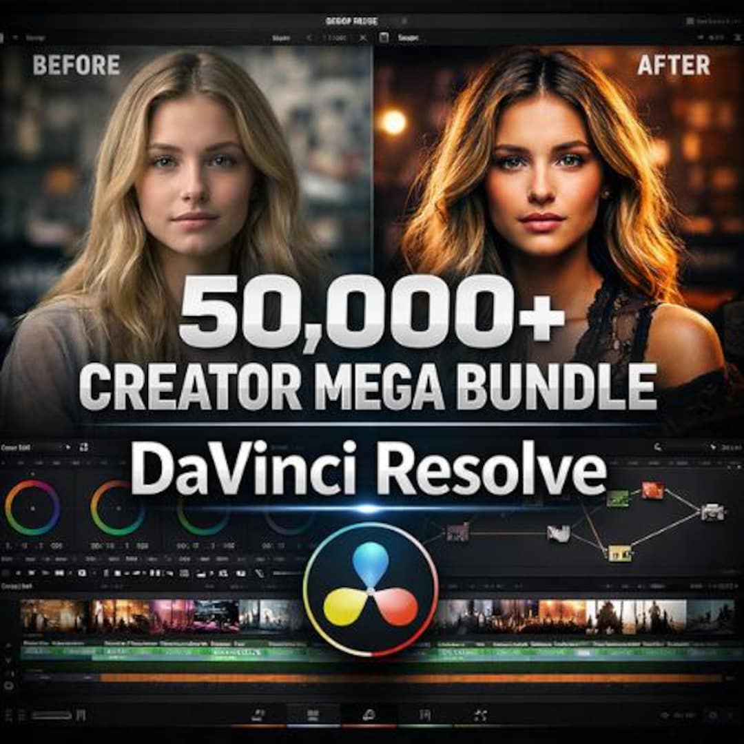 50,000+ Davinci Resolve Ultimate Creator Bundle | Motion Graphics, Luts ...