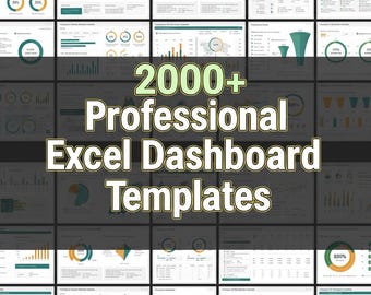 2000 plantillas de panel de Excel / Análisis financiero, de KPI y empresarial / Gráficos de informes de Excel editables / Proyectos, ventas, RR. HH., marketing