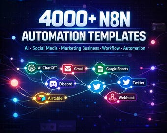 Más de 4000 plantillas de flujo de trabajo n8n / Automatización de IA y redes sociales para startups, agencias y negocios online