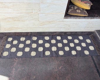 Handmade Kilim Runner Rug For Stair Decor/ Handwoven Wool And Jute Runner,Bohemian Rug, Vintage Kilim Rug, Custom Kilim Runner, 2x30, 2x35FT