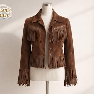 Faux Suede Fringe Jacket | Cropped Tassel Western Boho Style Wear